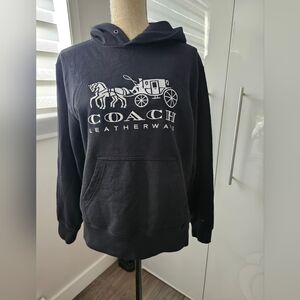 Coach Black Hoodie with White Logo